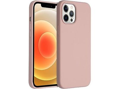 Accezz Liquid Silicone Backcover voor de iPhone 12 en de iPhone 12 Pro - Roze