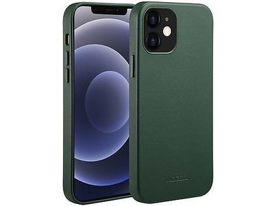 Accezz MagSafe Leather Backcover voor de iPhone 12 en de iPhone 12 Pro - Donkergroen