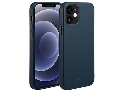 Accezz MagSafe Leather Backcover voor de iPhone 12 en de iPhone 12 Pro - Donkerblauw