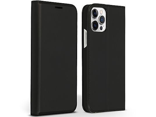 Accezz Premium Leather Slim Bookcase voor de iPhone 12 en de iPhone 12 Pro - Zwart