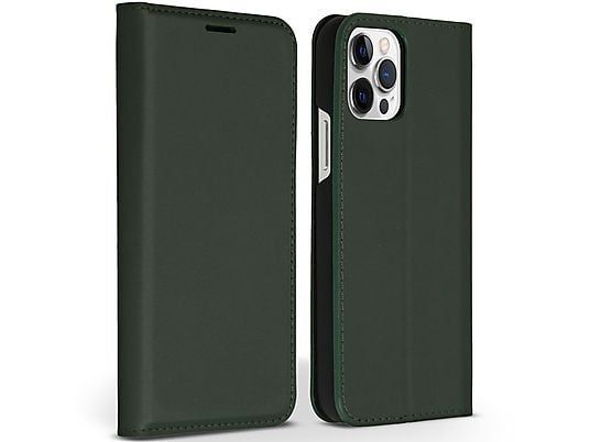 Accezz Premium Leather Slim Bookcase voor de iPhone 12 en de iPhone 12 Pro - Groen