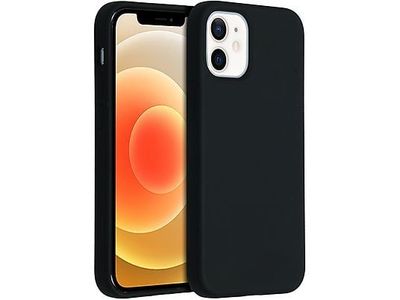 Accezz Liquid Silicone Backcover voor de iPhone 12 Mini - Zwart