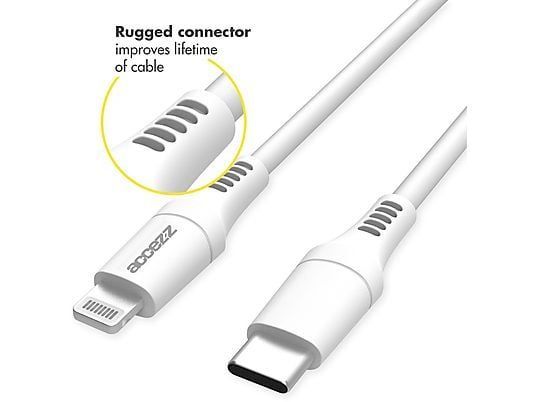 ACCEZZ USB-C naar Lightning kabel 2 meter Oplaadkabel