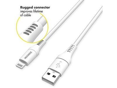 Accezz Lightning naar USB kabel - 1 meter - Wit