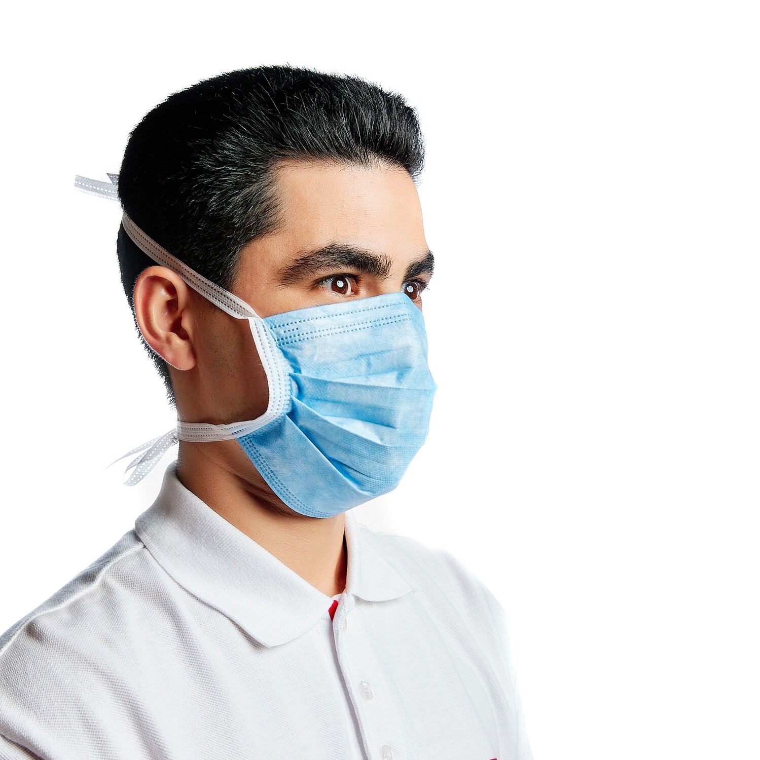 Mascarillas Quirúrgicas de 4 Tiras, Colores: MASCARILLA CON TIRAS IIR AZUL