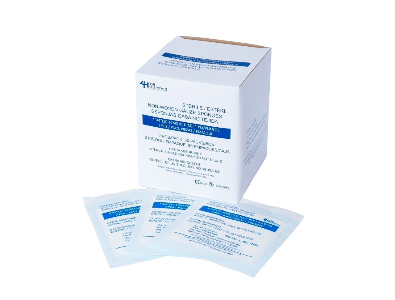 Gasa Estéril No Tejida 4x4 – 4 Pliegos, por Unidad | Extra Absorbente