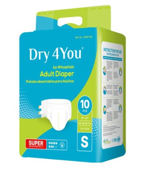 Pañal de Adulto - Dry 4You - 10 Unidades, Talla: S