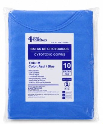 Bata para citotoxico - Talla M - Bolsa de 10 UNID Bata para citotoxico - Talla M - Bolsa de 10 UNID