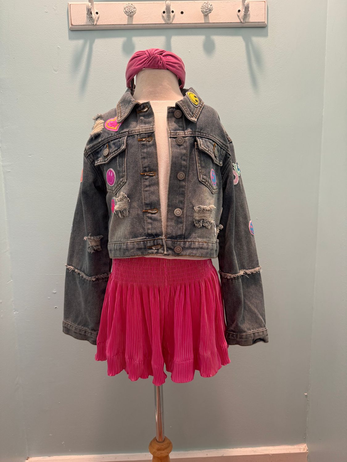 Denim Jacket W/Sequin Patches