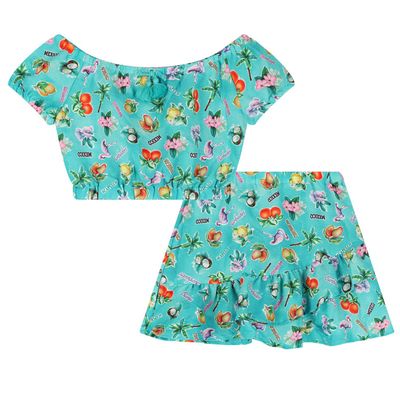 6989 Printed Skirt Set