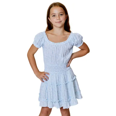 Capri Sky Floral Dress
