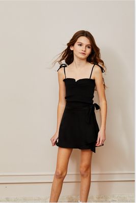 Klara Wrap Skirt-Black