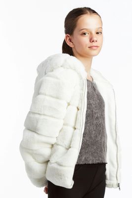 Hooded Teddy Fur Puffer Coat