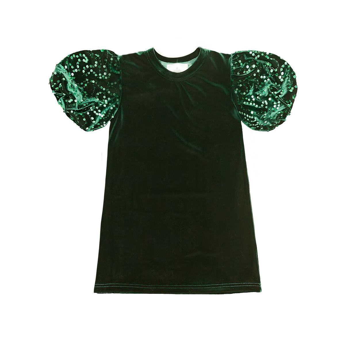 BC Green Velvet Puff Sleeve Dress