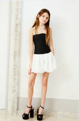 Bailey Taffeta Ballet Dress Black/White