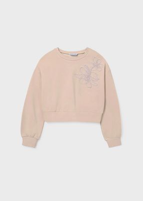 Flower Pull Over Set-Beige