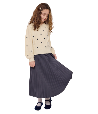 Full Of Charm Midi Skirt-Navy
