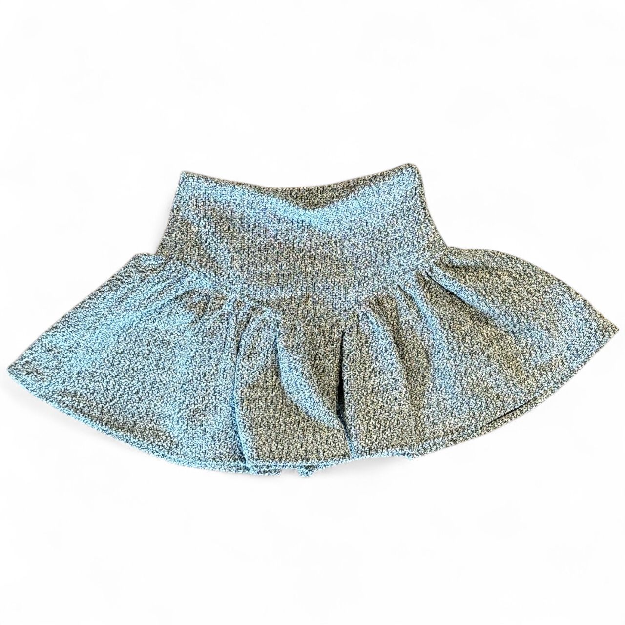 Tweed Ruffle Skirt-Black
