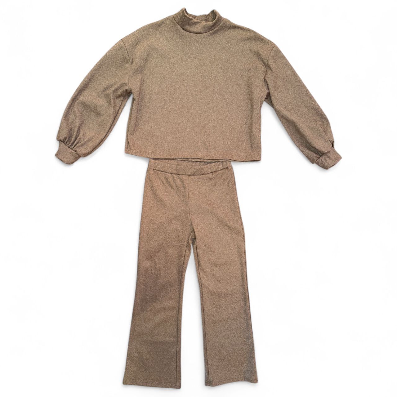 Brush Corduroy Wide Leg Set-Mocha