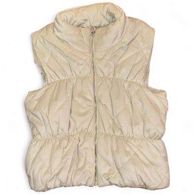 Tween Cosmic Quilted Vest-Cream
