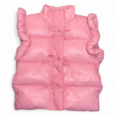 Pink Puff Vest w/Bows