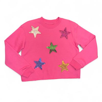 Paper Flower Sequin Stars Top