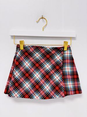 The Avery Skort-Red Plaid