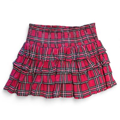 DH Red/Black Ruffle Skort