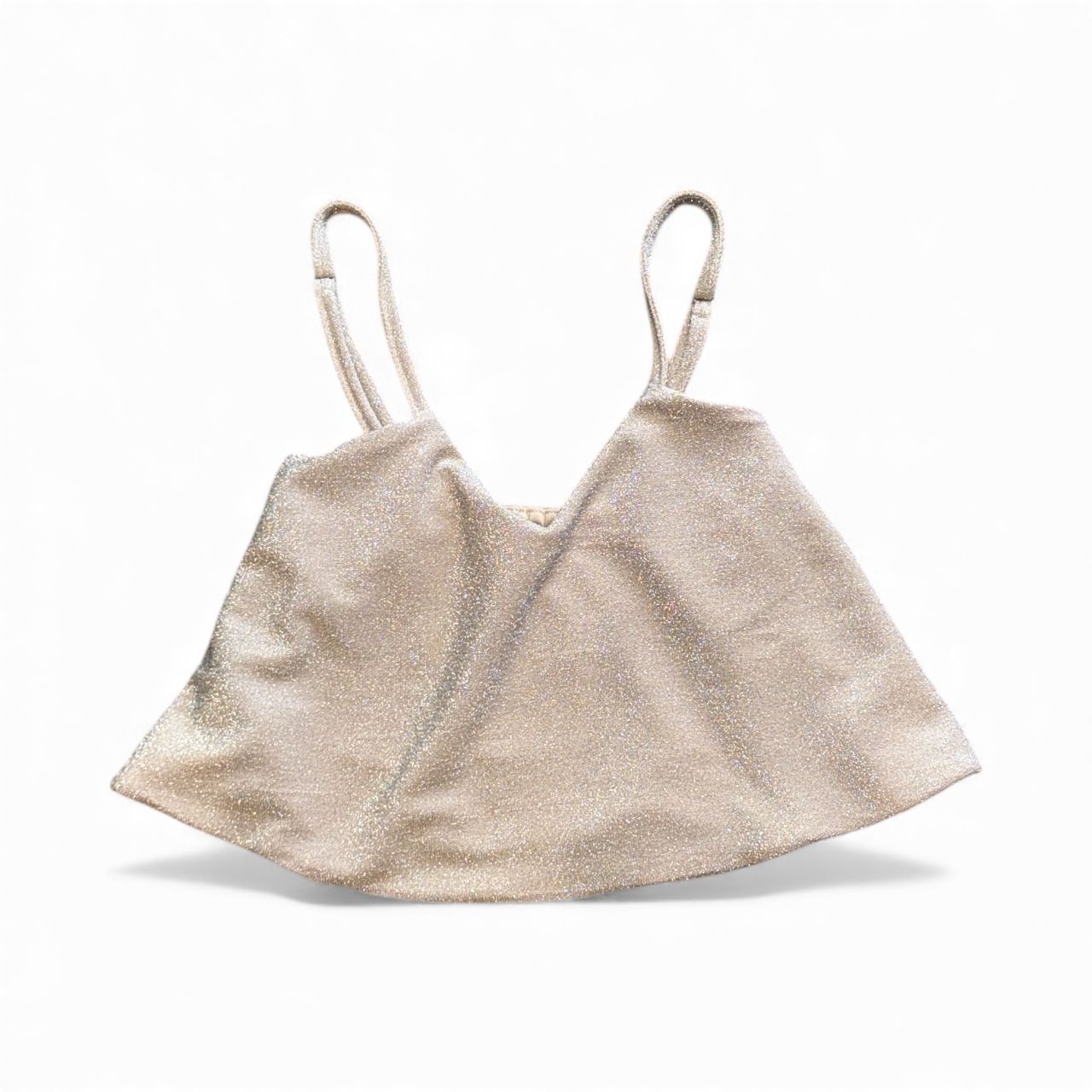 If So Shimmer Top -Beige