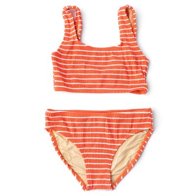 2pc Crinkle Swimsuit-Orange