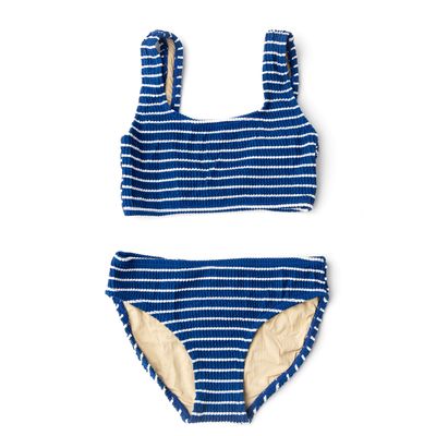 2pc Crinkle Swimsuit- Navy