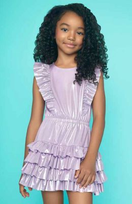 Mia Metallic Dress-Purple