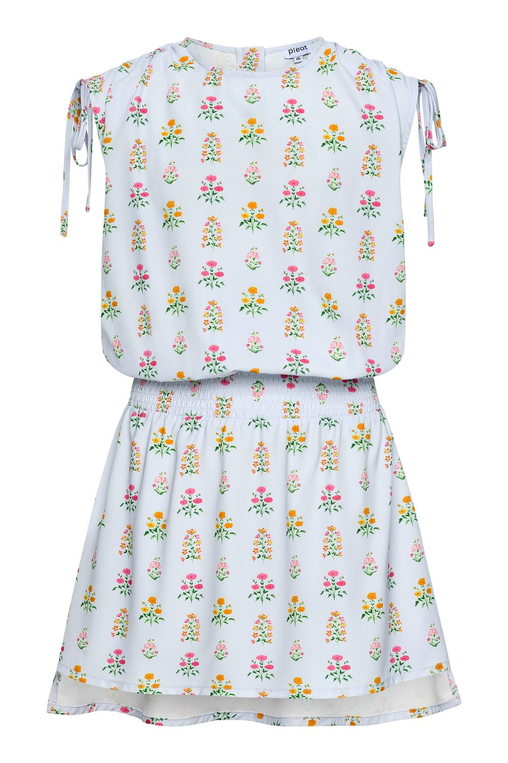 Helen Dress - Blue Floral Block Print