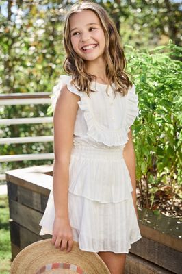 Jane Dress - White/Gold