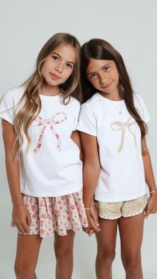 Bow Top-Petite Rose