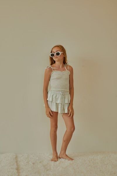 Willow Garden Rose Yellow Satin Skort