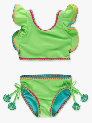 Neon Honeydew Crochet Tankini