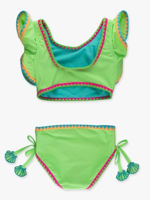 Neon Honeydew Crochet Tankini