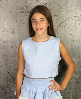 If So Tie Back Top-Blue