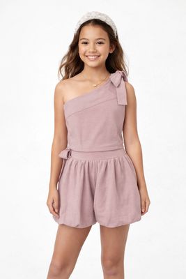 If So Bubble Short Set-Pink