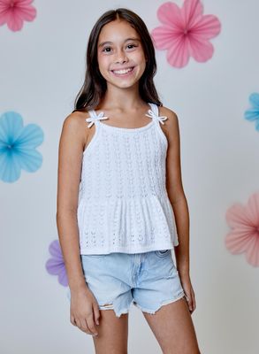 DH White Sweater Tank