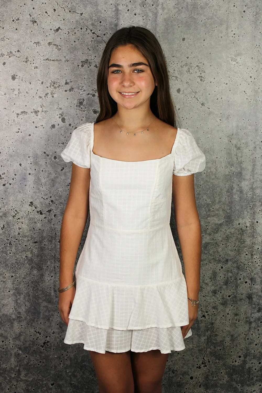 If So White Ruffle Dress