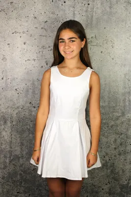 If So White Tie Back Dress