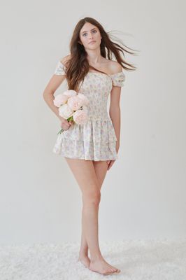 Lexi Rose Yellow Satin Smk Dress