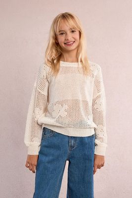 MB White Knit Sweater