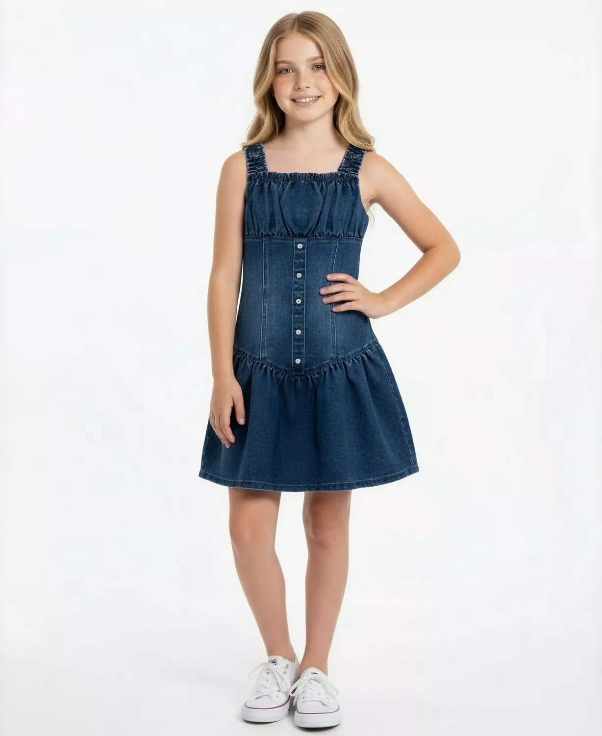 Habitual Drop Waist Denim Dress