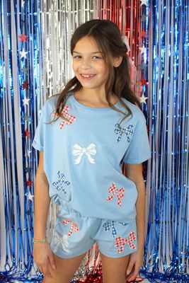Gingham bow Patch Set