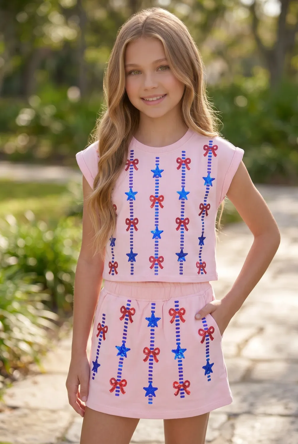 Sequin Stars &amp; Bows Americana Set