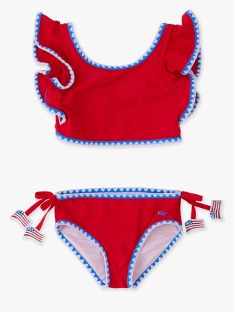 Rufflebutts Vintage Red Bikini
