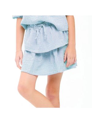 Stripe Gauze Skort